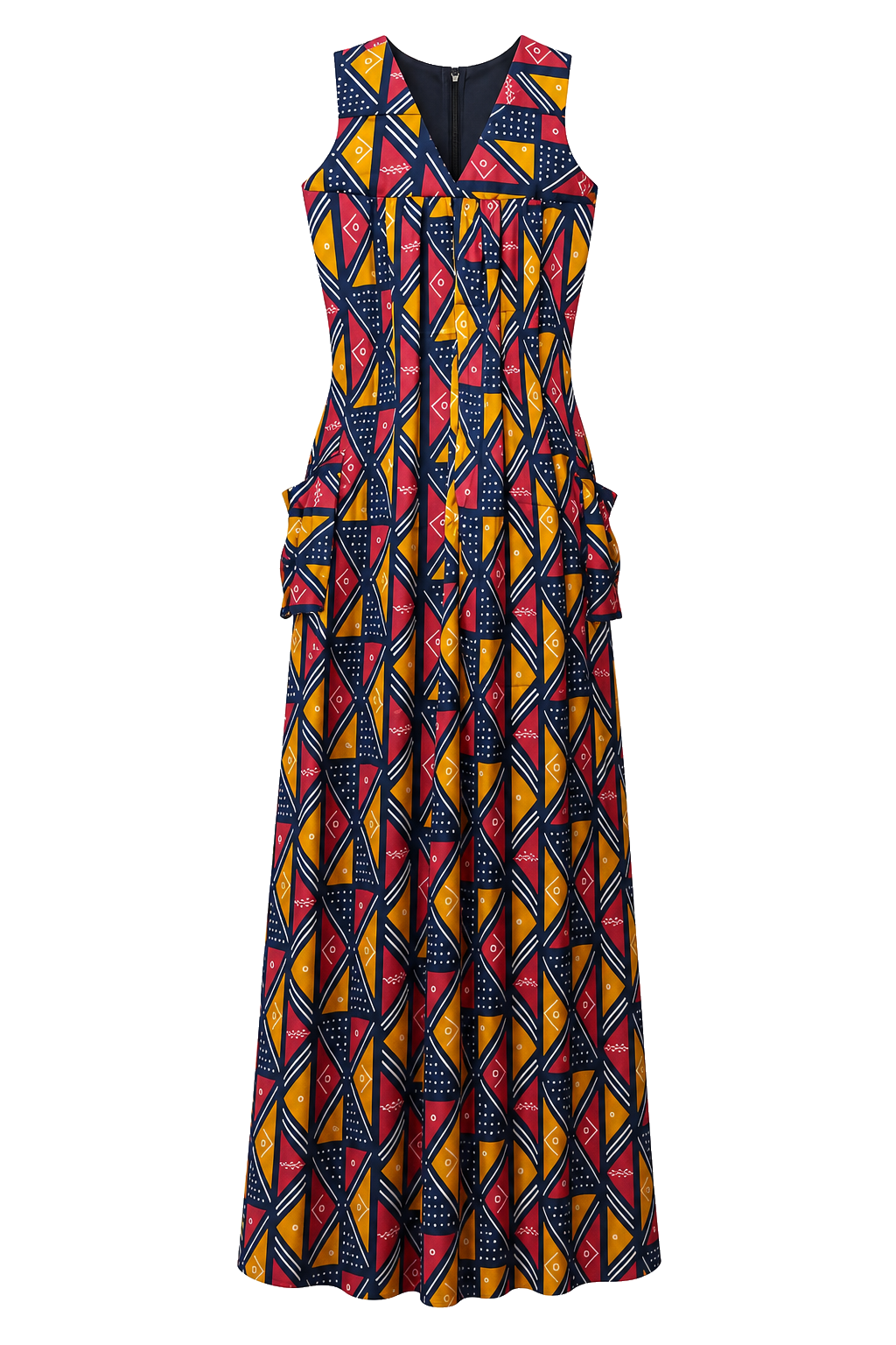 Robe maxi géométrique
